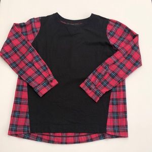 John Eshaya (JET) Black / Red Plaid Sweatshirt
